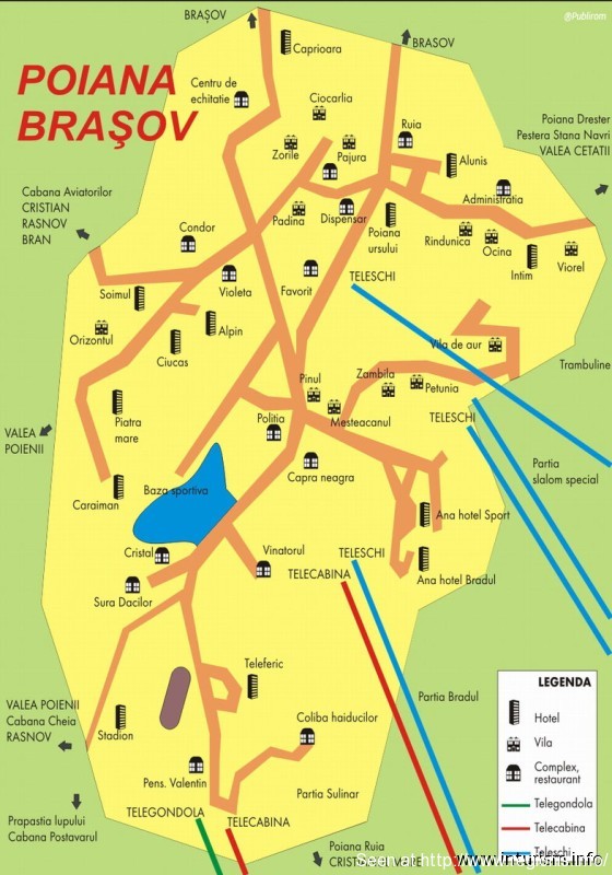 Poiana Brasov – harti turistice