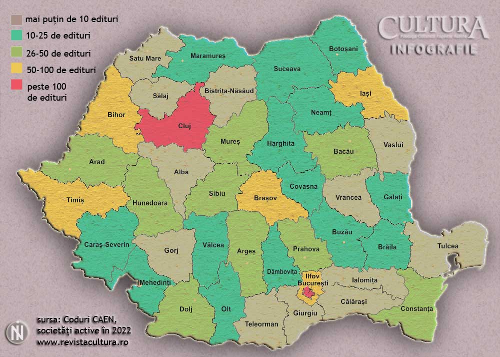 Harta editurilor din România